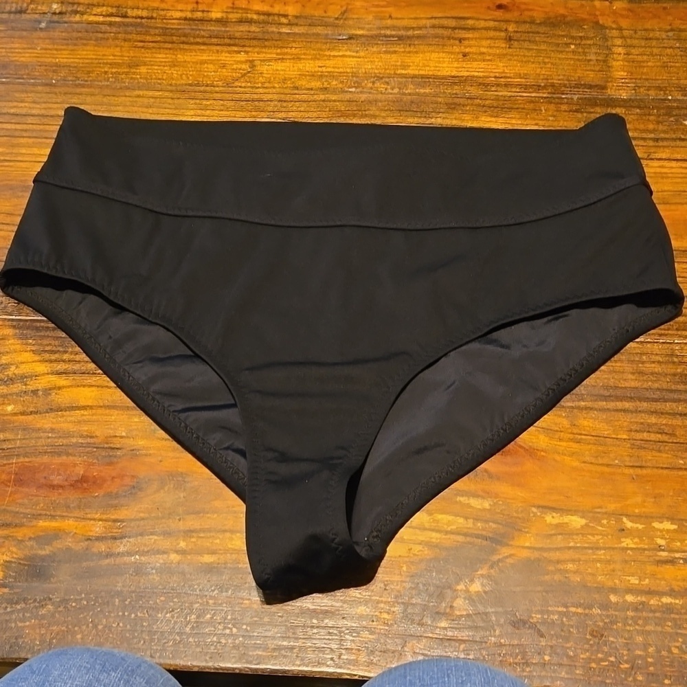 Fabletics Solid Black Bikini Bottoms Size XXL/1X NWOT